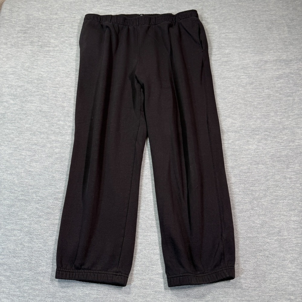 JCPenney USA Olympic Pants Men 34x26 Black Joggers Sweatpants Activewear Team
